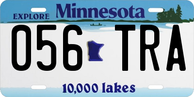 MN license plate 056TRA