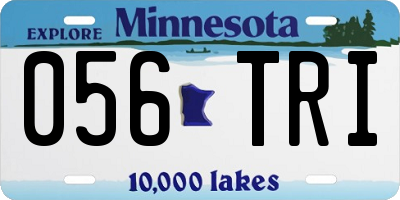 MN license plate 056TRI