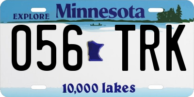 MN license plate 056TRK