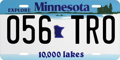 MN license plate 056TRO