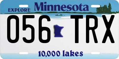 MN license plate 056TRX