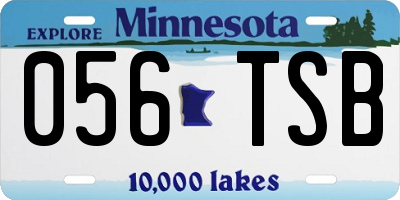 MN license plate 056TSB