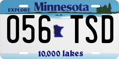 MN license plate 056TSD