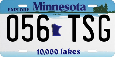 MN license plate 056TSG