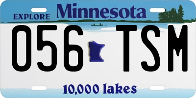 MN license plate 056TSM