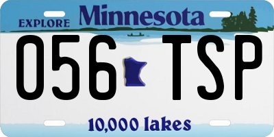 MN license plate 056TSP