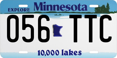 MN license plate 056TTC