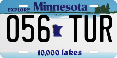 MN license plate 056TUR