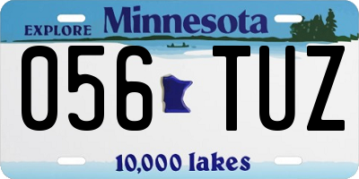 MN license plate 056TUZ