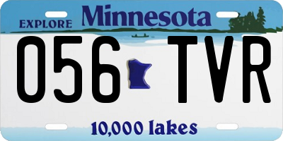 MN license plate 056TVR