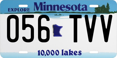 MN license plate 056TVV
