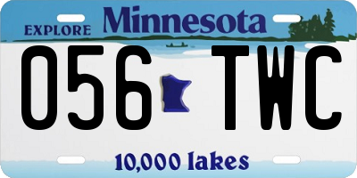 MN license plate 056TWC