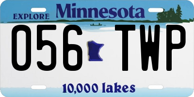 MN license plate 056TWP