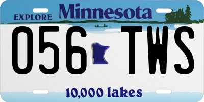 MN license plate 056TWS