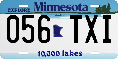 MN license plate 056TXI