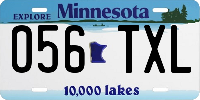 MN license plate 056TXL