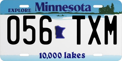 MN license plate 056TXM