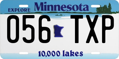MN license plate 056TXP