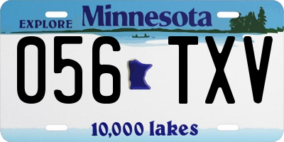 MN license plate 056TXV