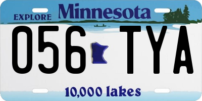 MN license plate 056TYA