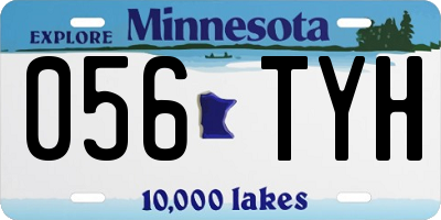 MN license plate 056TYH