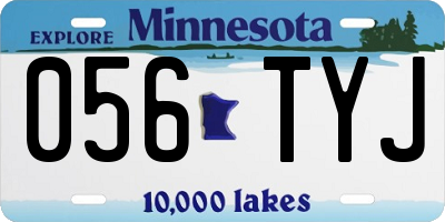 MN license plate 056TYJ