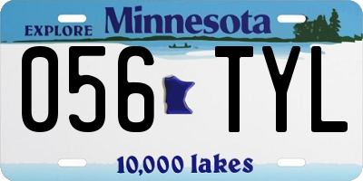 MN license plate 056TYL