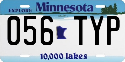 MN license plate 056TYP