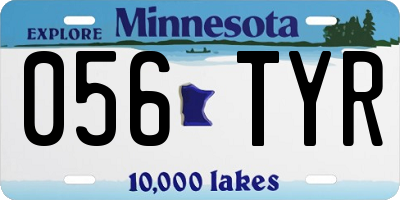 MN license plate 056TYR