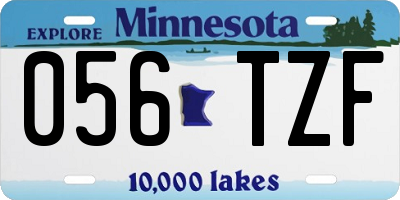 MN license plate 056TZF