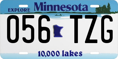 MN license plate 056TZG