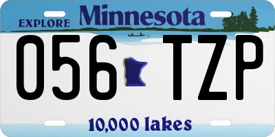 MN license plate 056TZP