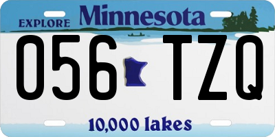 MN license plate 056TZQ