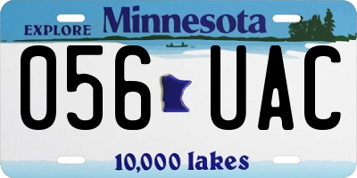 MN license plate 056UAC