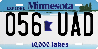 MN license plate 056UAD
