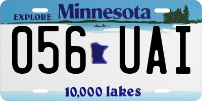 MN license plate 056UAI