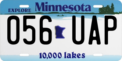 MN license plate 056UAP