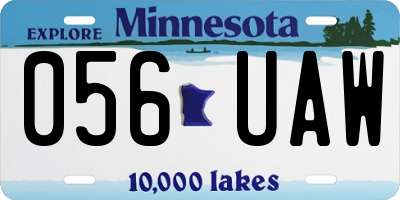 MN license plate 056UAW