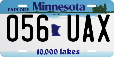 MN license plate 056UAX