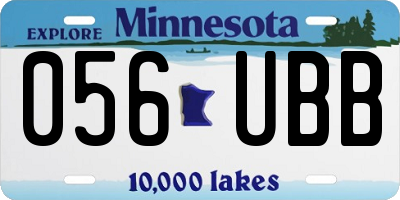 MN license plate 056UBB