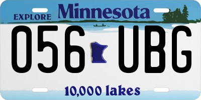 MN license plate 056UBG
