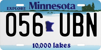 MN license plate 056UBN