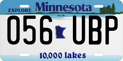 MN license plate 056UBP