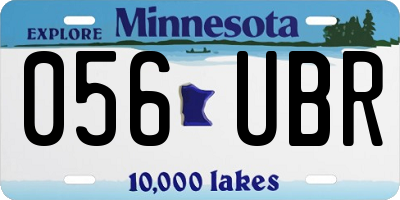 MN license plate 056UBR