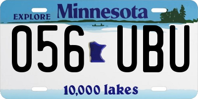 MN license plate 056UBU