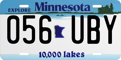 MN license plate 056UBY
