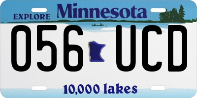 MN license plate 056UCD