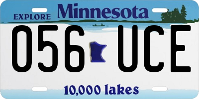 MN license plate 056UCE