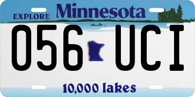 MN license plate 056UCI