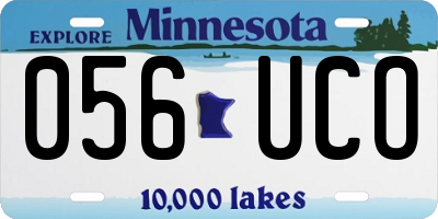MN license plate 056UCO